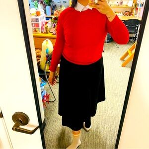 No Boundaries Women Crewneck Long Sleeves Red for Autumn
